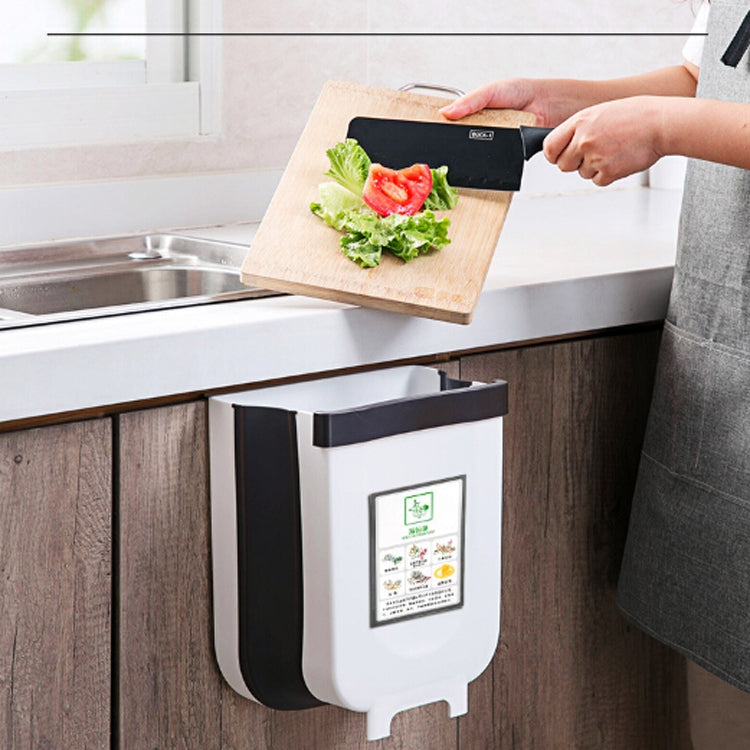 Foldable Hanging Kitchen Trash Can, 24x6x21cm, 23x6x29cm