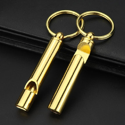 2 PCS Metal Whistle Bottle Opener Keychain Creative Multifunctional Key Ring Pendant, Gold, Silver