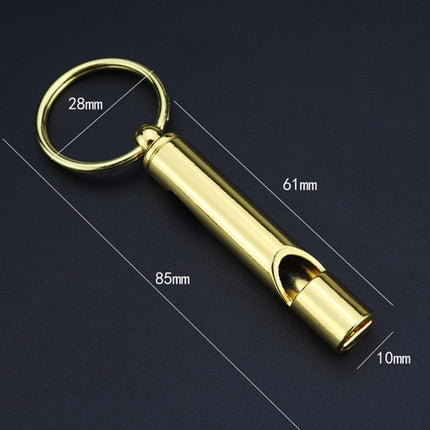 2 PCS Metal Whistle Bottle Opener Keychain Creative Multifunctional Key Ring Pendant, Gold, Silver