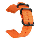 18mm / Orange with Black Ring Buckle