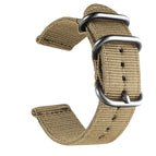 20mm / Khaki with Silver Ring Buckle