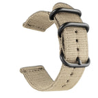 22mm / Khaki with Black Ring Buckle