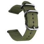 24mm / Army Green with Silver Ring Buckle