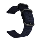 24mm / Dark Blue with Black Ring Buckle