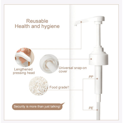 2pcs Household Fuel Consumption Quantitative Bottle Press Type Nozzle Pump Head, Plastic(White), Plastic(Black)