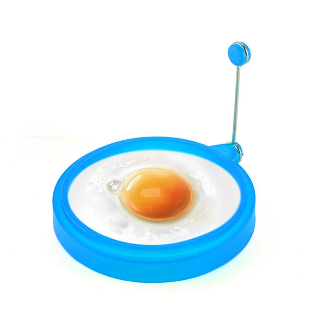 DIY Breakfast Round Silicone Egg Ring Fried Egg Mould Pancake Ring Non-stick Kitchen Cooking Mould, Round, Blue, Round, Green, Round, Orange, Round, Red
