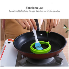 DIY Breakfast Round Silicone Egg Ring Fried Egg Mould Pancake Ring Non-stick Kitchen Cooking Mould, Round, Blue, Round, Green, Round, Orange, Round, Red