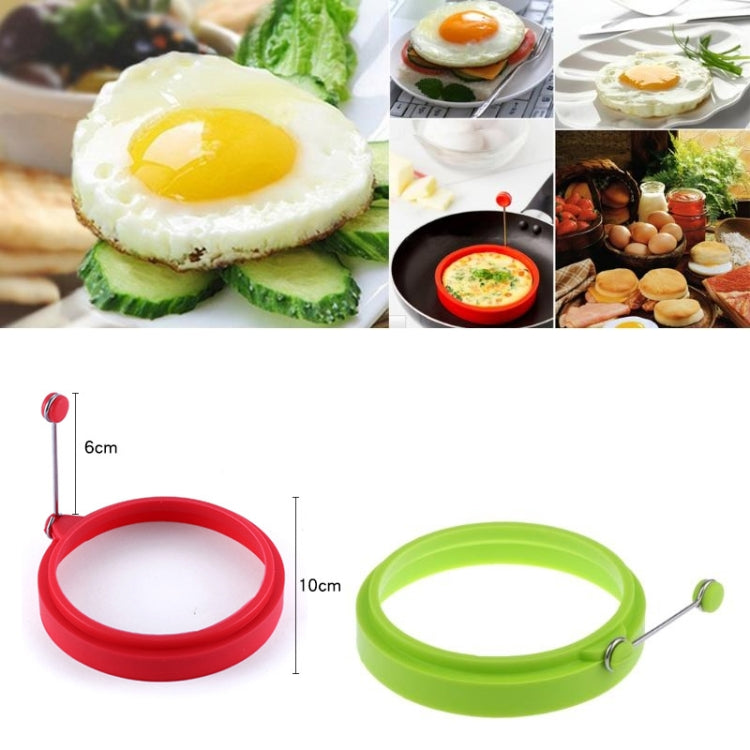 DIY Breakfast Round Silicone Egg Ring Fried Egg Mould Pancake Ring Non-stick Kitchen Cooking Mould, Round, Blue, Round, Green, Round, Orange, Round, Red