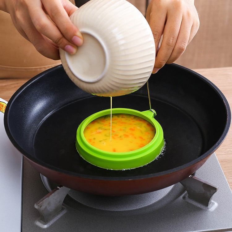DIY Breakfast Round Silicone Egg Ring Fried Egg Mould Pancake Ring Non-stick Kitchen Cooking Mould, Round, Blue, Round, Green, Round, Orange, Round, Red
