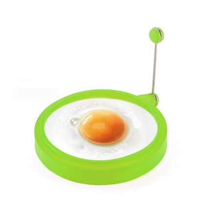 DIY Breakfast Round Silicone Egg Ring Fried Egg Mould Pancake Ring Non-stick Kitchen Cooking Mould, Round, Blue, Round, Green, Round, Orange, Round, Red