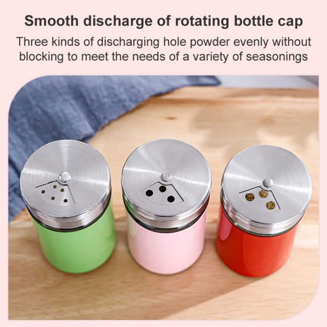 Stainless Steel Lid Glass Seasoning Jar Kitchen Supplies, Transparent