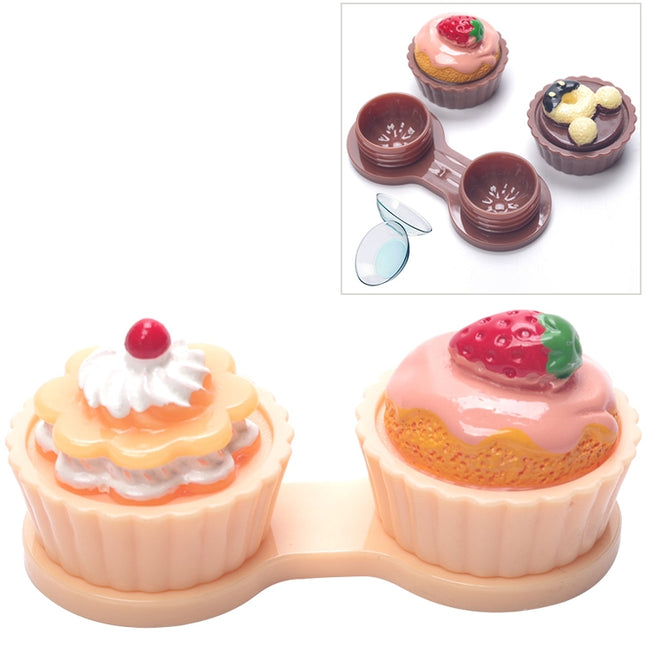 Cartoon Cute Cream Cake Glasses Double Box Contact Lenses Couple Box