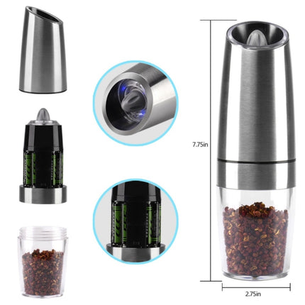 Automatic Electric Pepper Grinder Salt Mill with LED Light, Automatic Electric Pepper Grinder