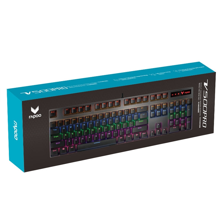 Rapoo V500 PRO Mixed Light 104 Keys Desktop Laptop Computer Game Esports Office Home Typing Wired Mechanical Keyboard