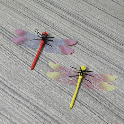 4 PCS/Set Simulation Dragonfly Magnetic Refrigerator Stickers Home Wall Garden Decoration, 4 PCS/Set Magnetic, 4 PCS/Set Pin
