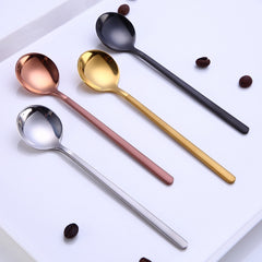 Mini Accessories Coffee Spoon Kitchen Dessertspoon Dining Round Shape Coffee  Stainless Steel Home, 13cm, 15cm, 17cm