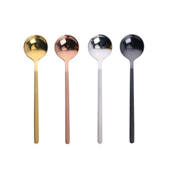 Mini Accessories Coffee Spoon Kitchen Dessertspoon Dining Round Shape Coffee  Stainless Steel Home, 13cm, 15cm, 17cm