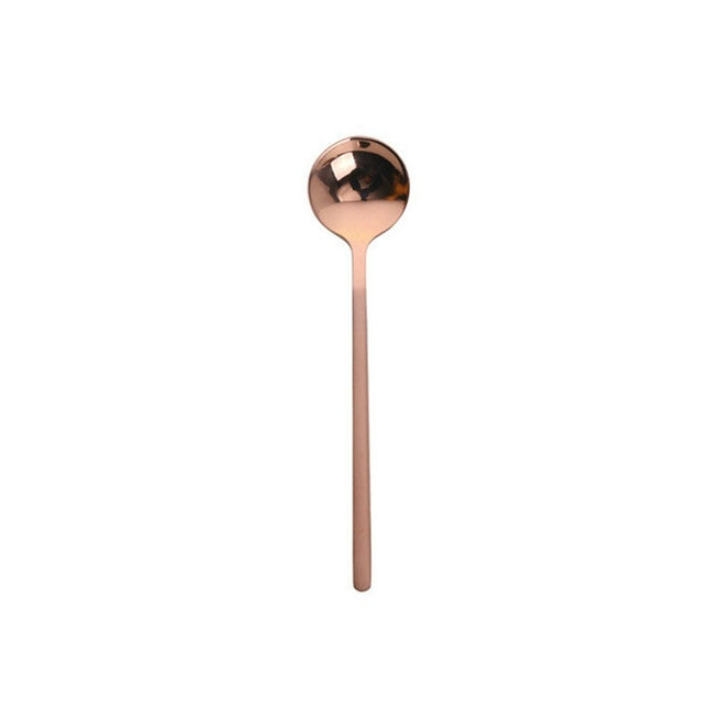 Mini Accessories Coffee Spoon Kitchen Dessertspoon Dining Round Shape Coffee  Stainless Steel Home