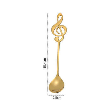 Creative Musical Note Spoon Coffee Stirring Scoop Stainless Steel Titanium Music Bar Spoon Gift Spoon