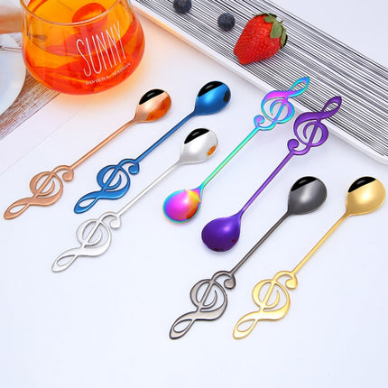 Creative Musical Note Spoon Coffee Stirring Scoop Stainless Steel Titanium Music Bar Spoon Gift Spoon