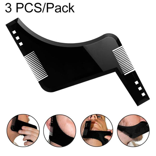Double-sided Beard Comb Molding Template Tool Beard Shaping Styling Tool With Inbuilt Comb