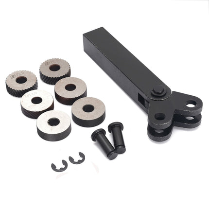 Hardened and Durable Steel Two-wheel Knurled Tool Kit, 0.8mm, 1.0mm, 1.2mm, 1.5mm, 1.6mm, 1.8mm, 2.0mm