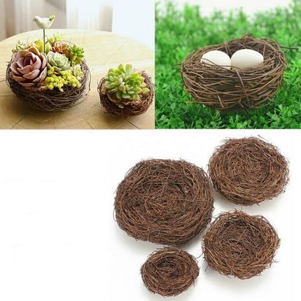 Rattan Nest Bird Bird Crafts Chicken Nest DIY Handmade Bird Nest Scene Props, 8cm, 10cm, 12cm, 15cm