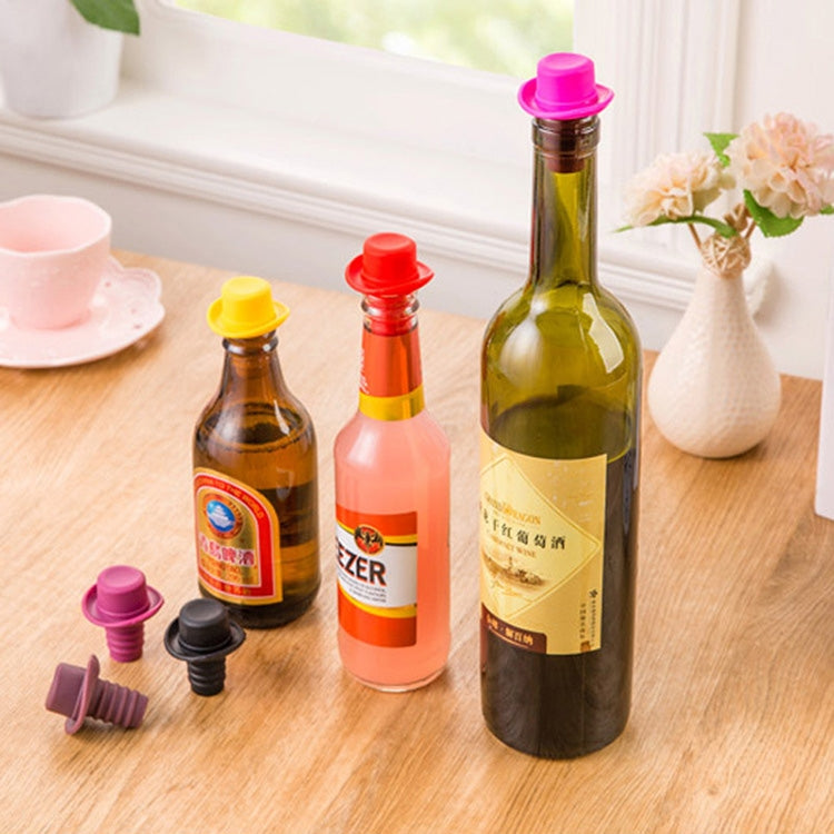 Silica Gel Top Hat Fresh Wine Corks Cruet Red Wine Stopper
