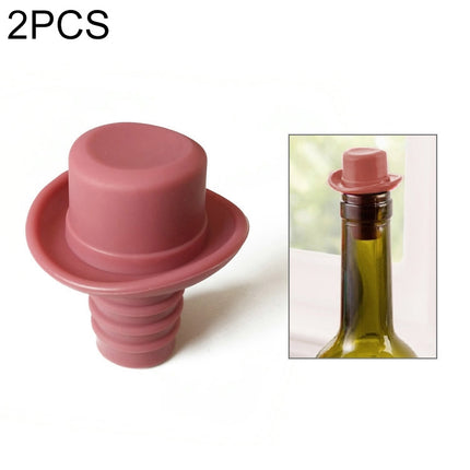 Silica Gel Top Hat Fresh Wine Corks Cruet Red Wine Stopper, 2 PCS Hat Shape(Brown), 2 PCS Hat Shape(Black), 2 PCS Hat Shape(Red Wine), 2 PCS Hat Shape(Yellow), 2 PCS Hat Shape(Rose Red), 2 PCS Hat Shape(Red)