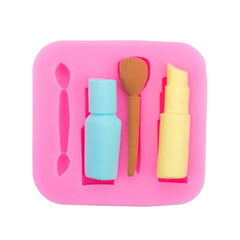 2 PCS Lipstick Eyebrow Pencil Makeup Tool Shape Silicone Fondant Cake Mold Chocolate Mold Clay Mold, Eyebrow Pencil  Shape