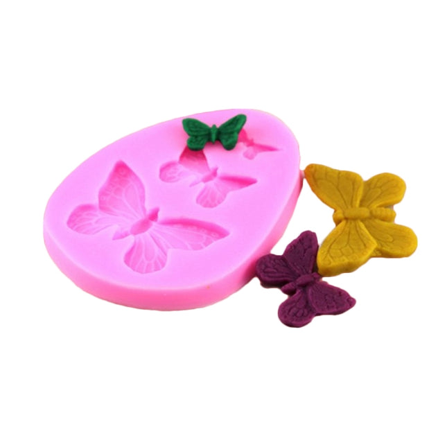 2 PCS Simulation Butterfly Fondant Silicone Mould Handmade Soap DIY Cake Decorating Chocolate Lace Baking Tools, 2 PCS