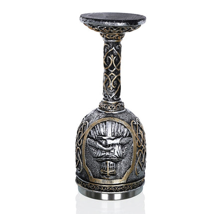 3D Viking Skull Coffee Beer Mug Skull Mug Beer Wine Drink Gift Stainless Steel Knight Decorative Cup for Men, Goblet, Mug
