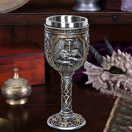 3D Viking Skull Coffee Beer Mug Skull Mug Beer Wine Drink Gift Stainless Steel Knight Decorative Cup for Men, Goblet, Mug