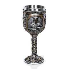 3D Viking Skull Coffee Beer Mug Skull Mug Beer Wine Drink Gift Stainless Steel Knight Decorative Cup for Men, Goblet, Mug