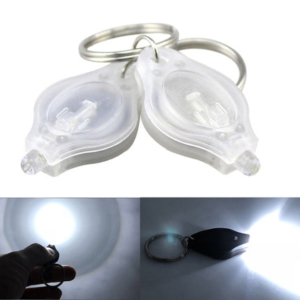 2 PCS Mini Pocket Keychain Flashlight Micro LED Squeeze Light Outdoor Camping Ultra Bright Emergency Key Ring Light Torch Lamp