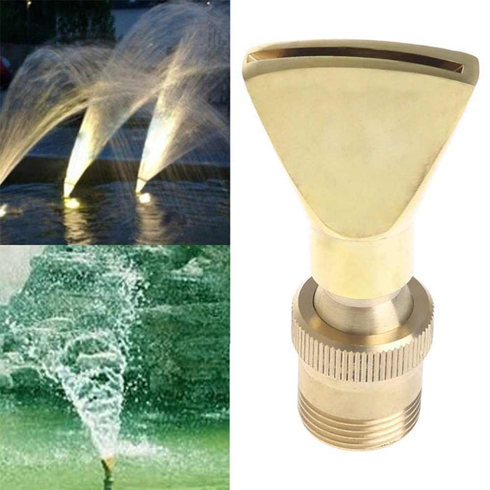 Water View Rockery Fountain All Copper Stainless Steel Adjustable Universal Fan-shaped Flat Nozzle, 6 Point, 1 inch, 1.5寸, 2寸