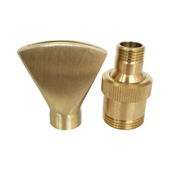 Water View Rockery Fountain All Copper Stainless Steel Adjustable Universal Fan-shaped Flat Nozzle, 6 Point, 1寸, 1.5寸, 2寸