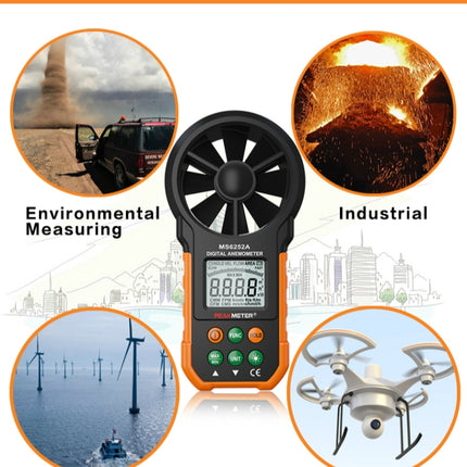 PEAKMETER High-precision Digital Display Wind Speed Air Volume Measuring Instrument