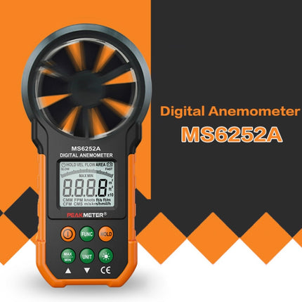 PEAKMETER High-precision Digital Display Wind Speed Air Volume Measuring Instrument