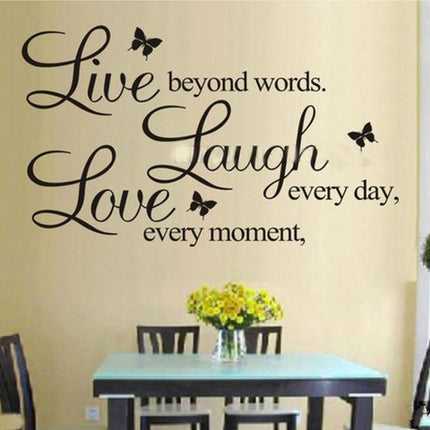 Live Love Butterfly Rumor Removable Wall Sticker, Live Love Butterfly