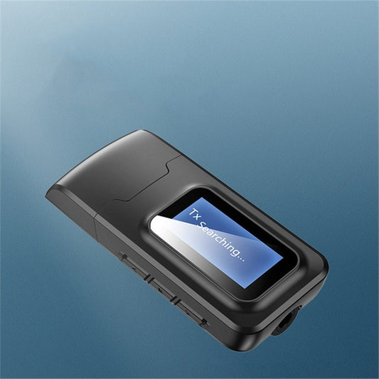 2 in 1 Bluetooth 5.0 Adapter USB Drive-free Wireless Audio Transmitter Receiver with LCD Display