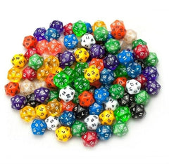 50 PCS Polyhedron Outdoor Bar Family Party Game Dice Board Game Accessories, 50 PCS Polyhedron Dice