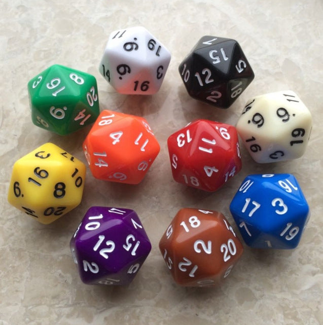 50 PCS Polyhedron Outdoor Bar Family Party Game Dice Board Game Accessories, 50 PCS Polyhedron Dice