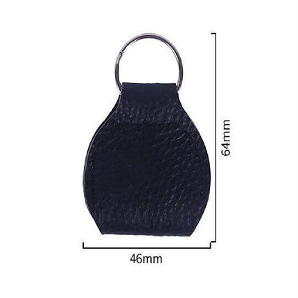 10 PCS Genuine Leather Guitar Pick Storage Bag with Key Ring, Apricot, Black, Brown, Blue, Claret