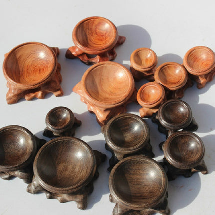 Crystal Ball Wenwan Wooden Base Ornaments, Rosewood 2×2.5cm, Rosewood 2.5×2.5cm, Rosewood 3×2.5cm, Rosewood 3.5×2.5cm, Rosewood 4×2.5cm, Rosewood 4.5×2.5cm, Rosewood 5×2.5cm, Black Elm 2×2.5cm, Black Elm 2.5×2.5cm, Black Elm 3×2.5cm, Black Elm 3.5×2.5c...
