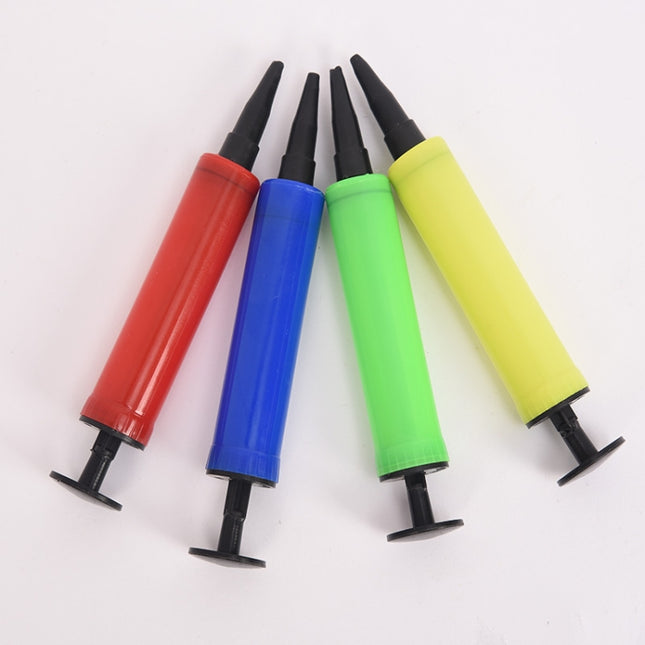 Balloon Pump Mini Plastic Hand Held Balloon Inflator Air Pump Portable Decoration Tools, Color and Type Random