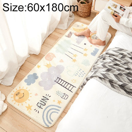 Cartoon Home Sofa Strip Rug Bedroom Bedside Lamb Cashmere Non-slip Mat, 40×120 cm, 60×160 cm, 60×180 cm