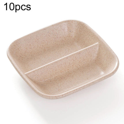 10pcs Kitchen Accessories 2 In 1 Seasoning Sauce Dishes Wheat Straw Salad Saucer Bowl