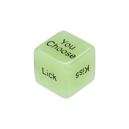 Creative Luminous English Fun Dice Bar Family Party Game Tools Set of Two, Luminous English Fun Dice