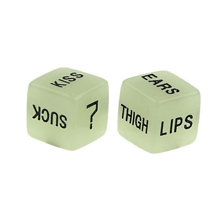 Creative Luminous English Fun Dice Bar Family Party Game Tools Set of Two, Luminous English Fun Dice